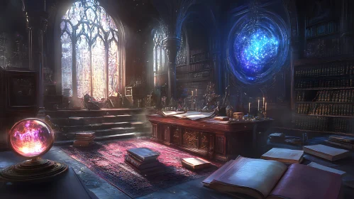 Mystical Library Interior