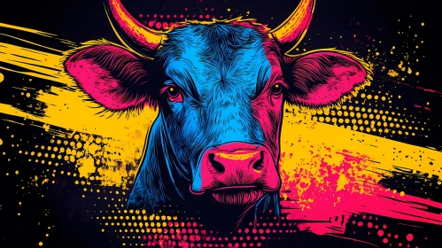 Abstract Pop Art Cow
