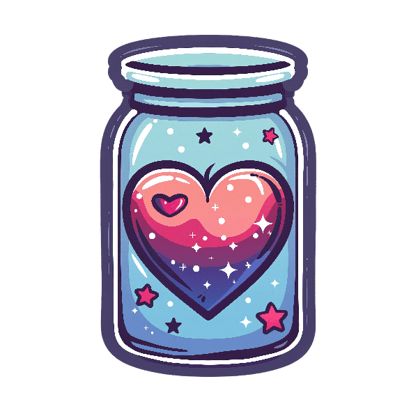 Enchanted Heart Jar Design POD Design