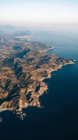 Scenic Aerial of Cliffs and Sea