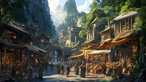 Asian Village in Mountain Valley