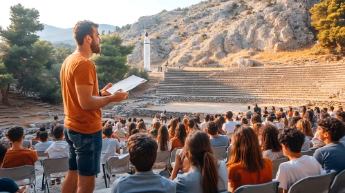 Outdoor Presentation with Audience