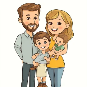 Cartoon Family Portrait