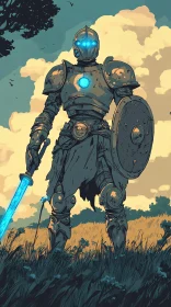 Glowing Knight in the Field