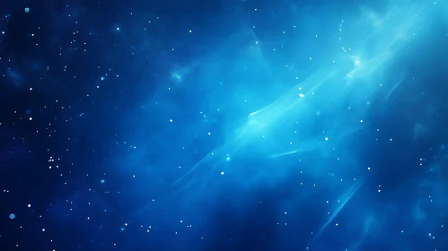 Blue Nebula Starry Sky