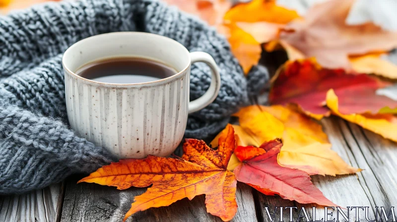 Cozy Autumn Coffee Break AI Image