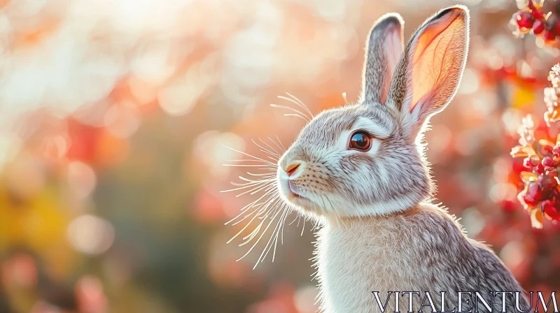 Charming Bunny Amidst Autumn Colors AI Image