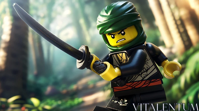 AI ART Ninja Lego Character with Sword