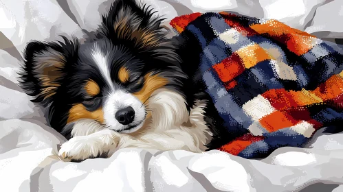 Cozy Dog in Blanket