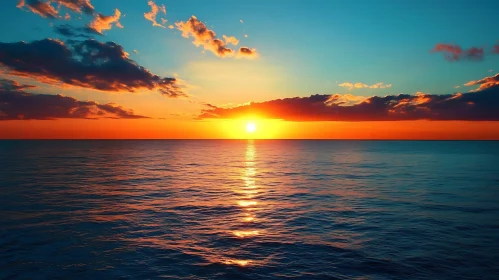 Ocean Sunset with Reflections