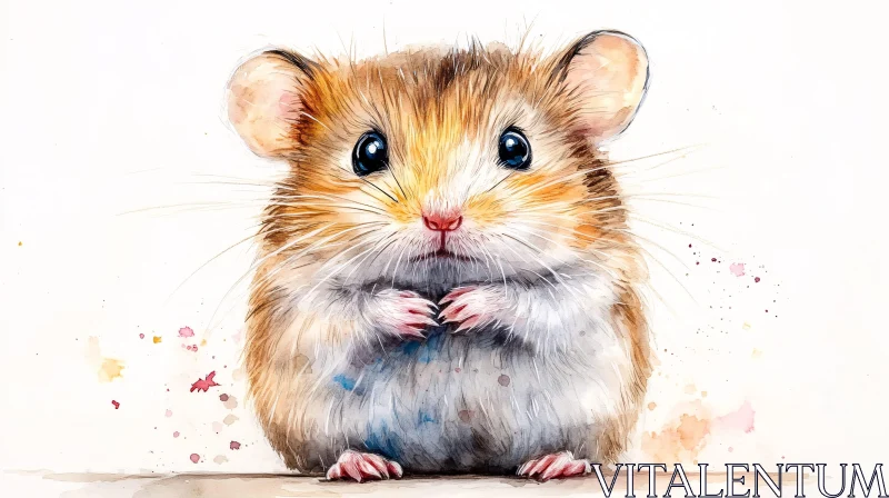 AI ART Charming Hamster Art