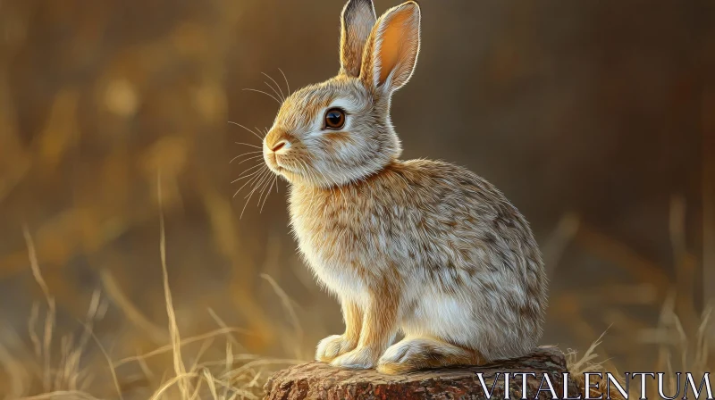 AI ART Rabbits in Natural Habitat