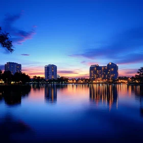 Tranquil Cityscape at Twilight