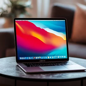 Stylish Laptop Display in Cozy Workspace