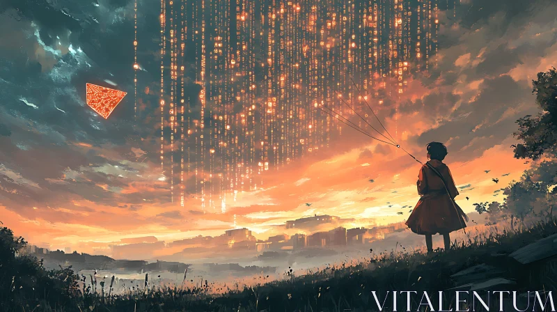 AI ART Contemplation of the Coded Sky