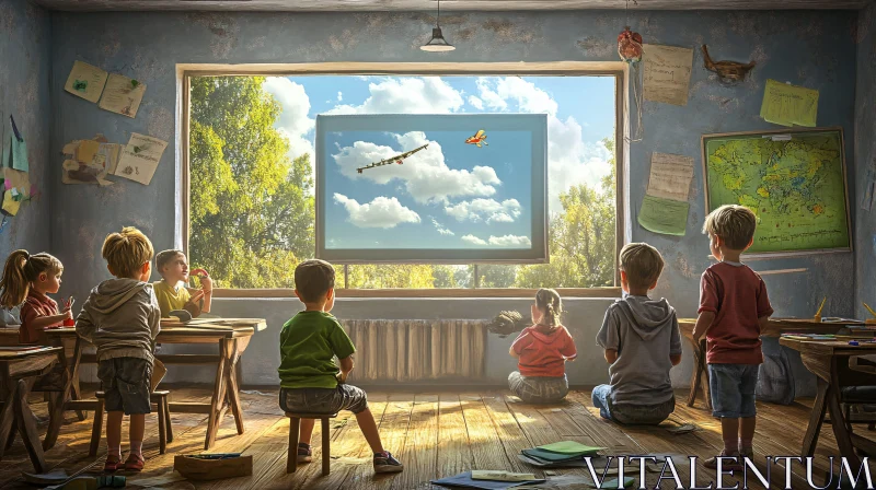 Classroom Sky Screen AI Image