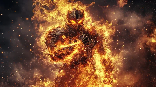 Inferno Warrior in Blazing Armor