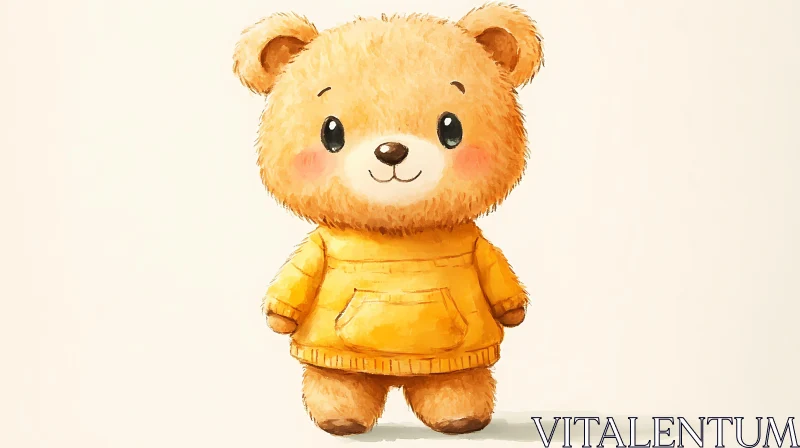 AI ART Adorable Plush Teddy Bear Art