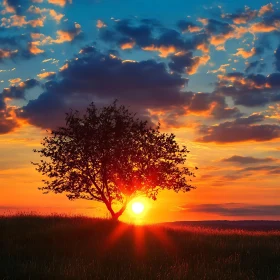 Lone Tree at Sunset