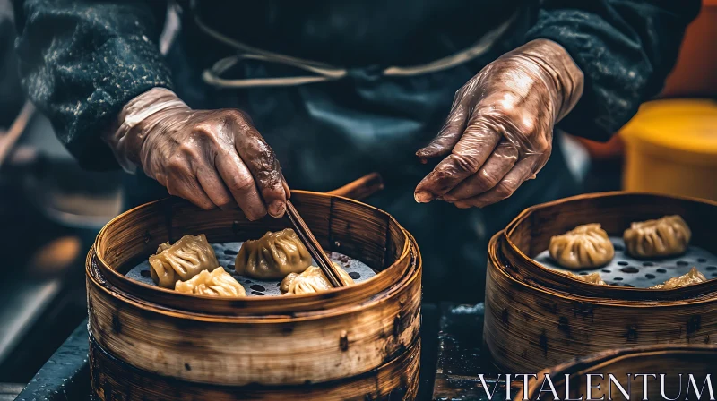 AI ART Authentic Asian Dumpling Preparation