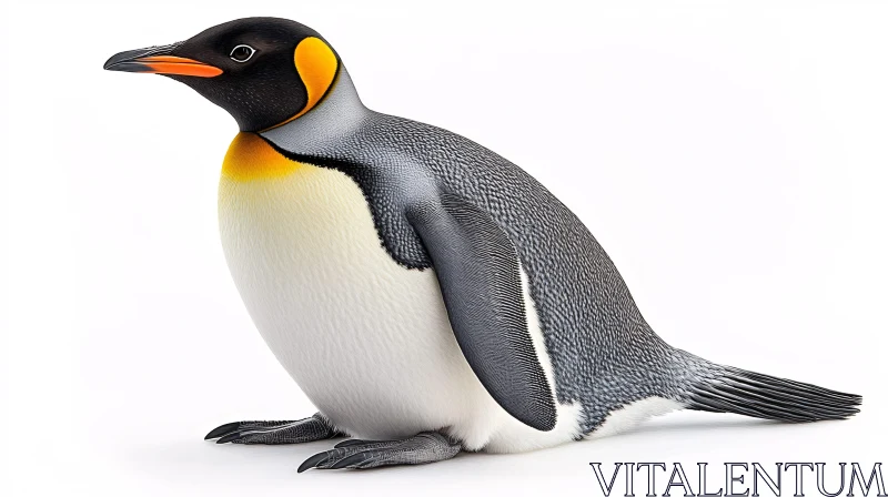 Regal Penguin Portrait AI Image