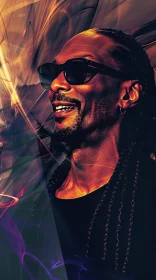 Colorful Abstract Snoop Dogg Portrait