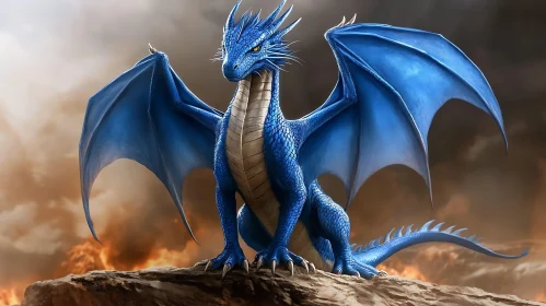 Blue Dragon Fantasy Art