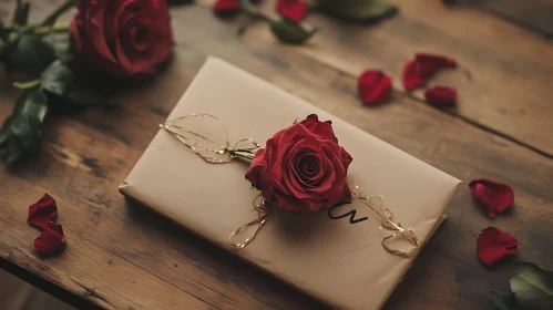 Romantic Letter with Rose