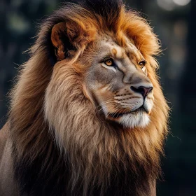 Lion's Noble Gaze