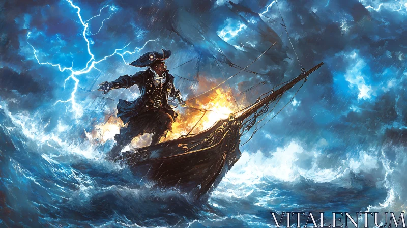 AI ART Stormy Seas Pirate Adventure