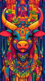 Geometric Bull Art
