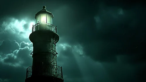 Mysterious Lighthouse in a Stormy Sky - Cinema4D Artwork