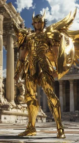 Warrior in Gold Armor