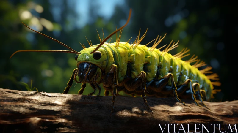 3D Rendered Forest Insect - A Journey into the Microscopic Realm AI Image