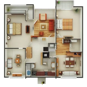 Apartment Interior Design Blueprint