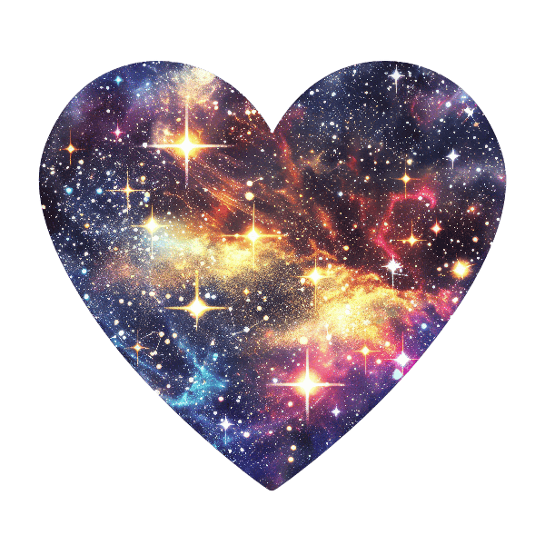 Galaxy Heart T-Shirt Art POD Design