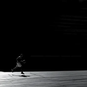 Monochrome Basketball Silhouette
