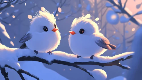 Two Birds in Winter Wonderland