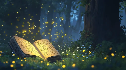 Mystical Forest Book Scene