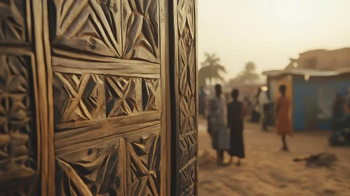 African Village Doorway