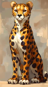 Stylized Cheetah Artwork