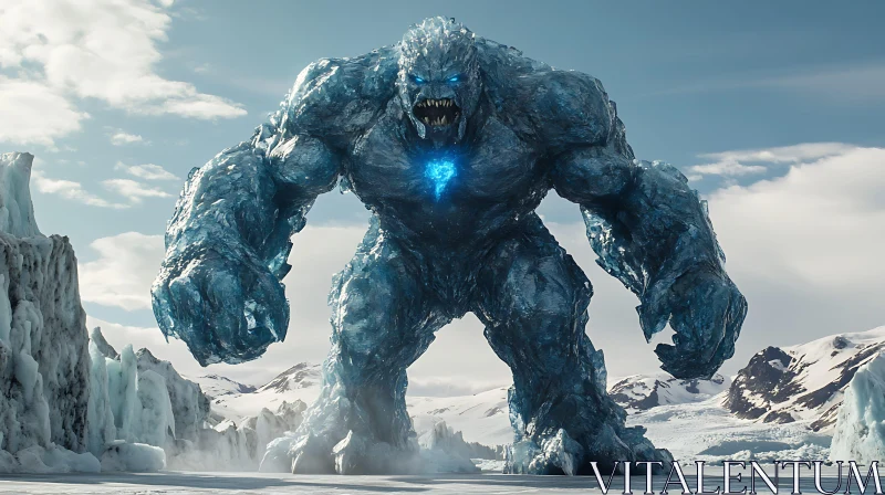 Frozen Behemoth Winter's Wrath AI Image