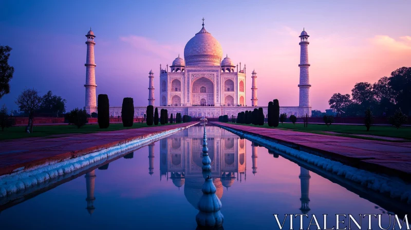 AI ART Majestic Taj Mahal at Dusk