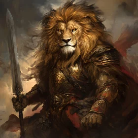 Armored Lion with Sword