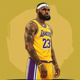 LeBron James Lakers Digital Art