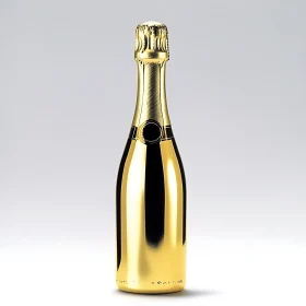 Elegant Golden Champagne Bottle