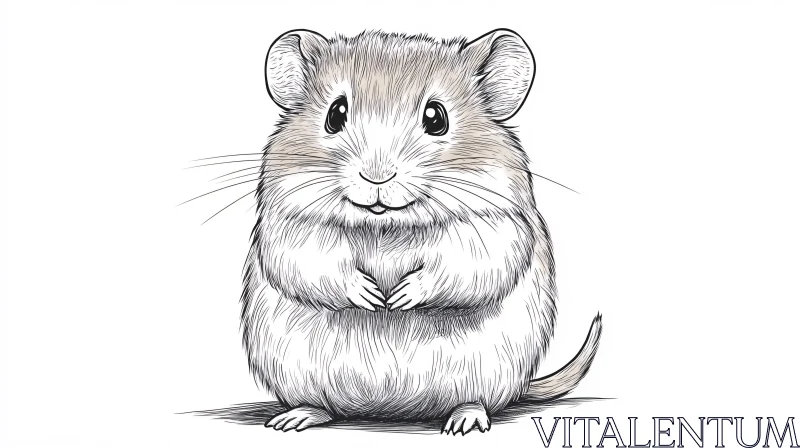 AI ART Cute Hamster Drawing