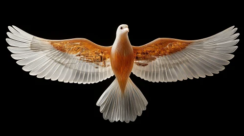 Sculpted Glass Bird of Peace and Freedom