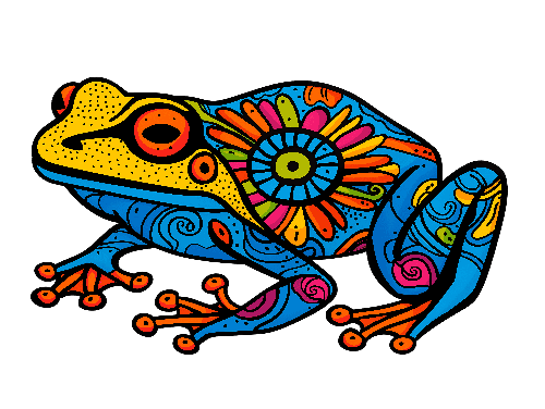 POD Design Colorful and Whimsical Frog T-Shirt Design