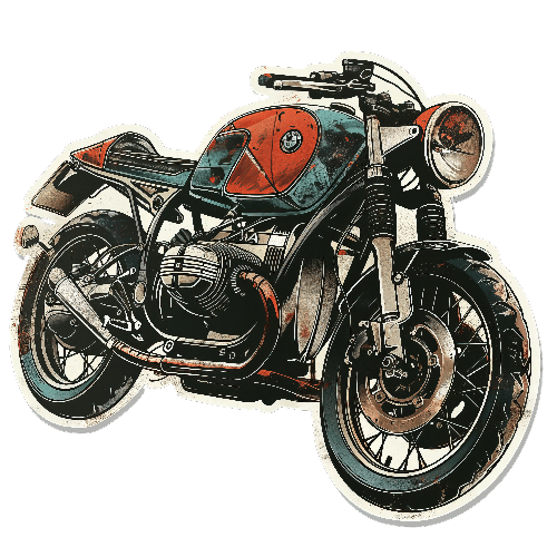 Custom Motorcycle Art for T-Shirt Printing POD Design